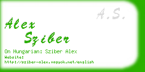 alex sziber business card